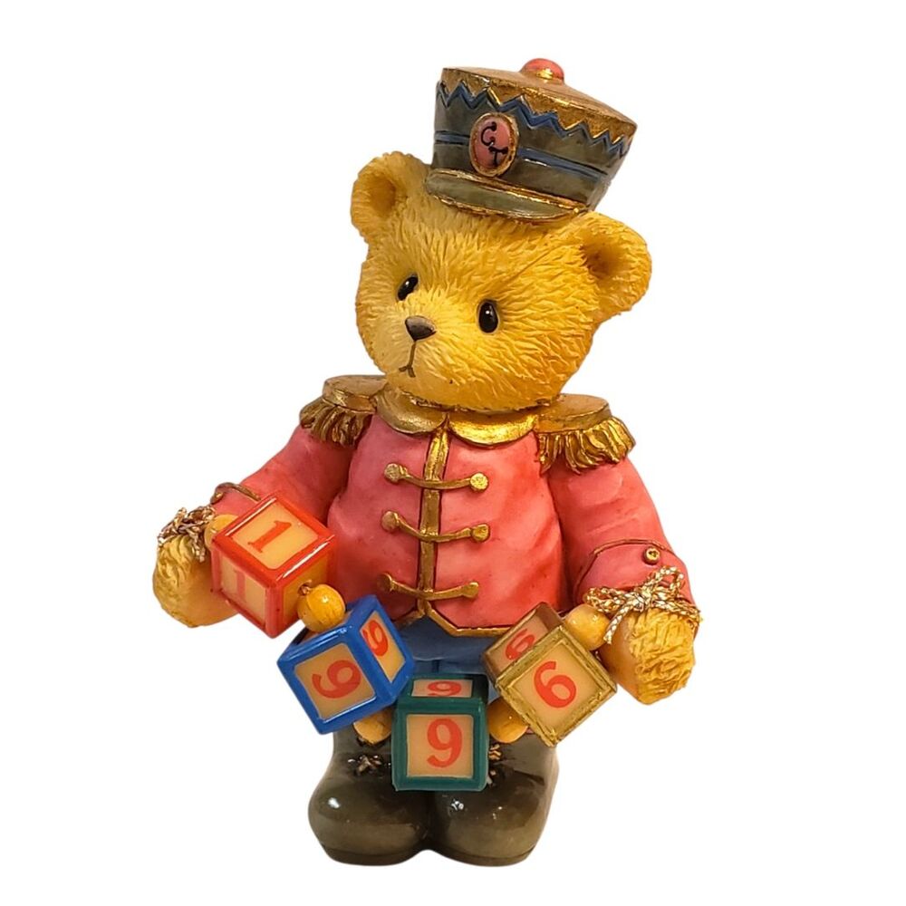 Cherished Teddies Jeffrey Toy Soldier Bear 1996 Blocks Enesco 176044 with Box